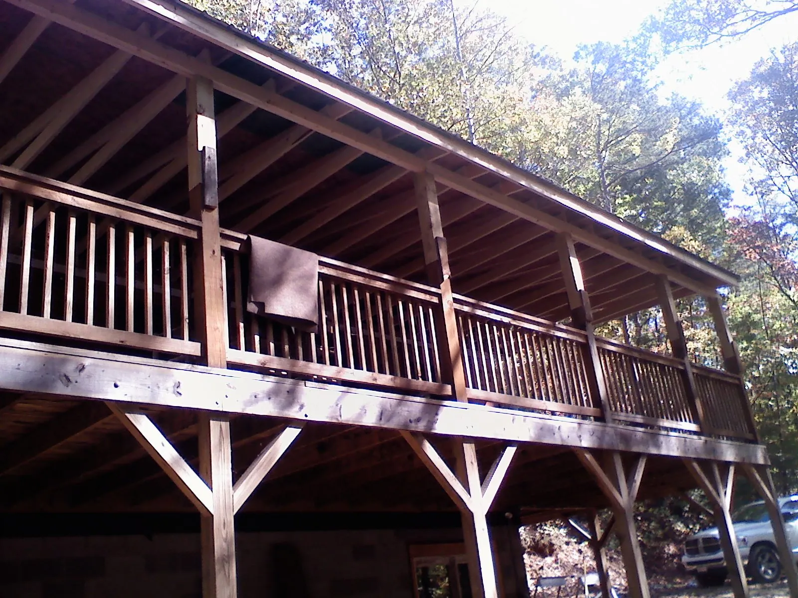 Timber framing under a new elevated porch and deck — Roof Leak Repair in Indian Orchard by Roofing Brothers